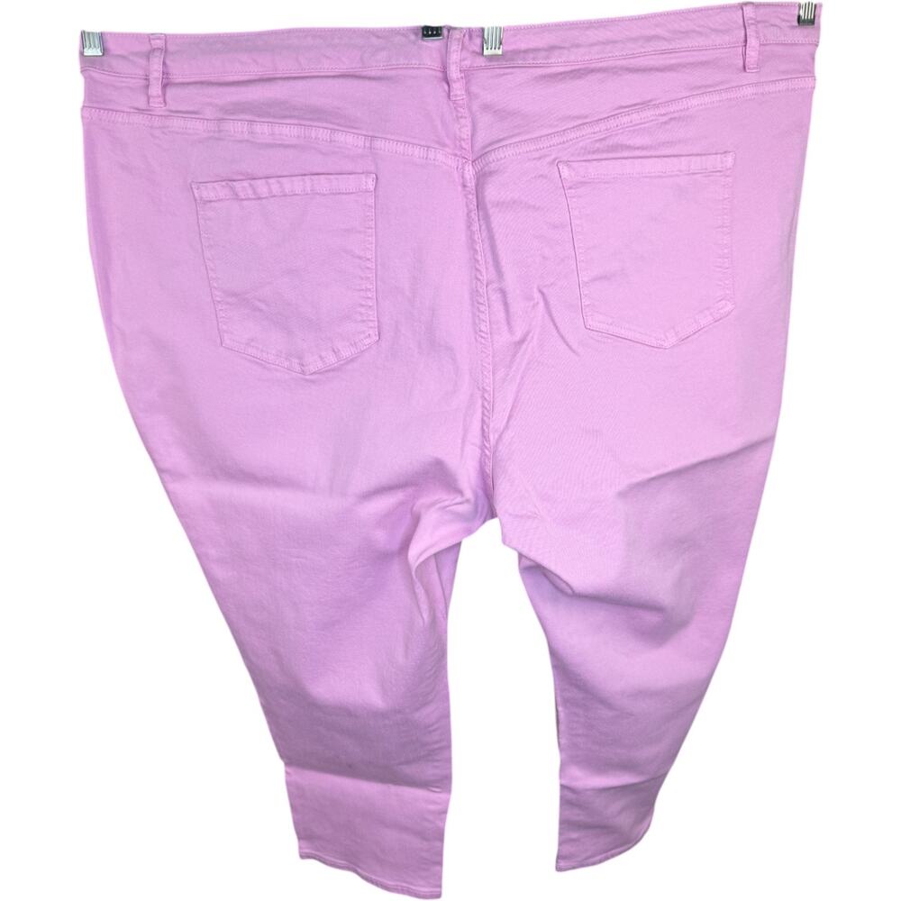JASON WU Pink Ankle Pants 30WP Stretch Cotton Blend Plus Size Slim Fit NWOT - Picture 2 of 10